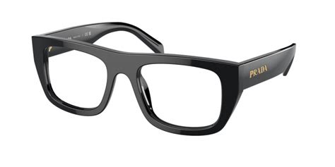 prada clip on occhiali vpr 17t|Prada VPR A17 Rectangle Glasses .